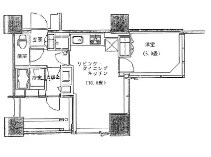 シティタワー池袋ウエストゲート(1LDK/5階)の間取り写真