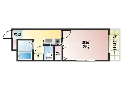 ザレジデンスTSUKASHIN(1K/3階)の間取り写真