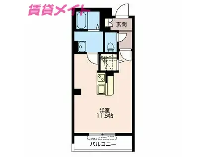 MAU MAHARO(ワンルーム/1階)の間取り写真