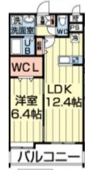 クイーンズイン菊陽(1LDK/7階)の間取り写真