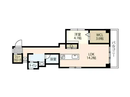 JSビル大宮(1SLDK/3階)の間取り写真
