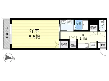 トレステーラシャングリラ(1K/2階)の間取り写真