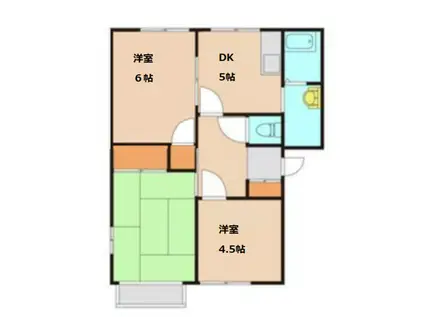 コーポアキラ(3DK/2階)の間取り写真