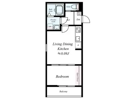 GRADUS大和田(1LDK/3階)の間取り写真