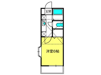 NSハイツ(1K/2階)の間取り写真