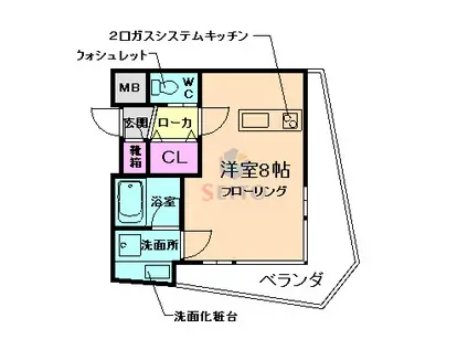SHINKOU HOUSE HOTARUGAIKE(ワンルーム/4階)の間取り写真
