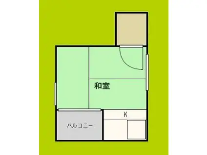 ウエストキャピタル大正(ワンルーム/4階)の間取り写真