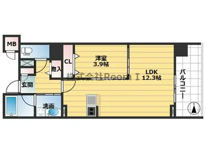 MAISON COULEUR UESHIO メゾンクルール上汐(1LDK/5階)の間取り写真