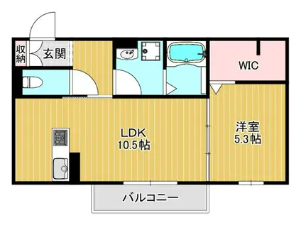 D-ROOMU-NOE(1LDK/1階)の間取り写真