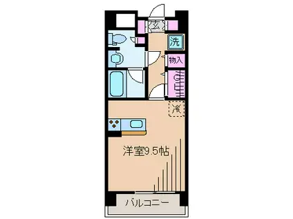 スタイリオ妙蓮寺(ワンルーム/4階)の間取り写真