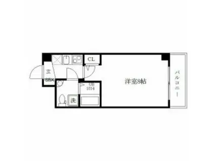 SEST新大阪(1K/9階)の間取り写真