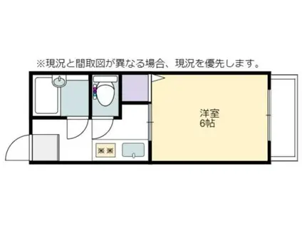 コーポポロウニア(1K/2階)の間取り写真