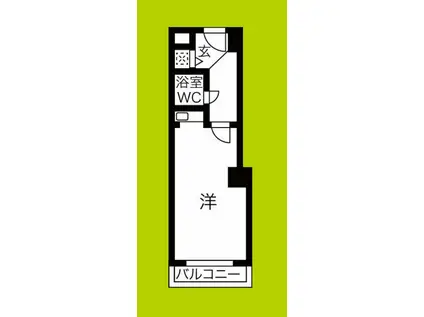 ニューライフ船場(ワンルーム/9階)の間取り写真