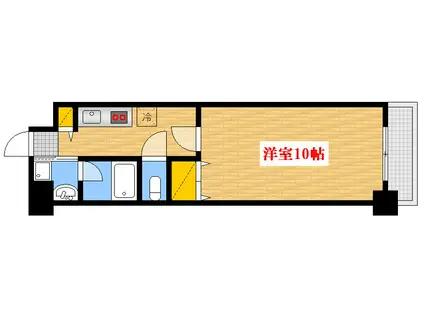 ラメール舟入(1K/5階)の間取り写真