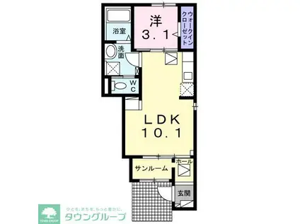 R169小宮東(1LDK/1階)の間取り写真