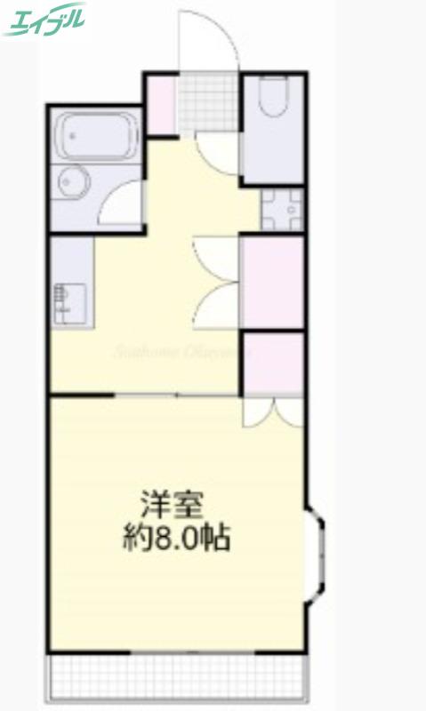 コーポ新川(1K/2階)の間取り写真