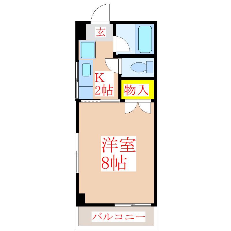 坂本マンション(1K/4階)の間取り写真
