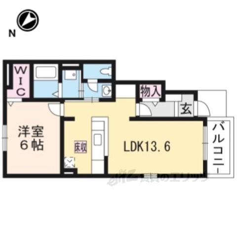 サン ルーラル3・S(1LDK/1階)の間取り写真