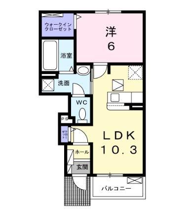 ルミナスコート四季I(1LDK/1階)の間取り写真