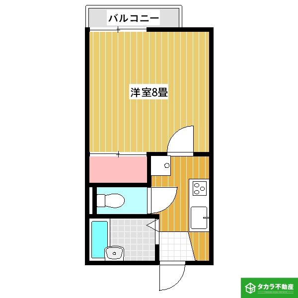 フォーブル舞鶴(1K/2階)の間取り写真