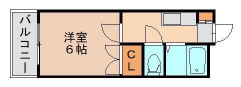 JOYハウス多の津(1K/5階)の間取り写真