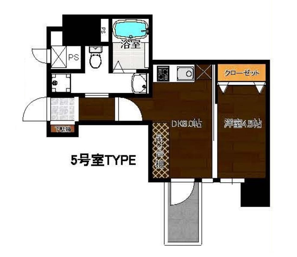 セレニテ本町ROJI 02(1DK/6階)の間取り写真