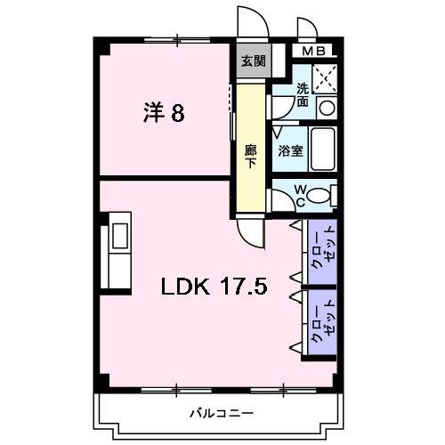 パークマリッチ(1LDK/1階)の間取り写真