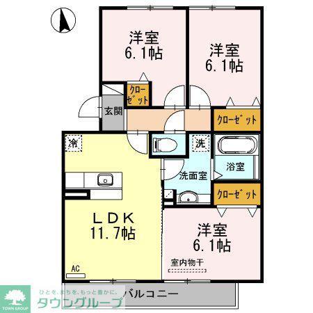 エス プラージュ(3LDK/3階)の間取り写真