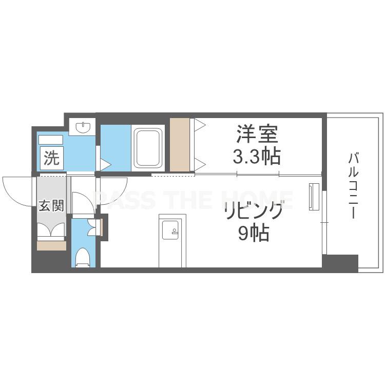 GRAN PASEO新大阪(1LDK/6階)の間取り写真