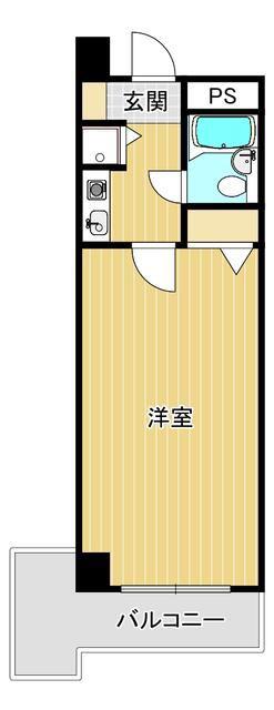 クリオ西谷伍番館(1K/2階)の間取り写真