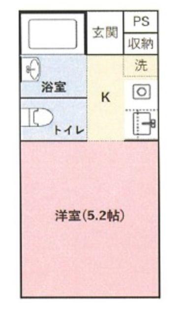 シャンテKDS(1K/1階)の間取り写真