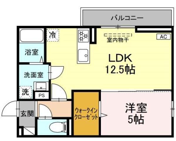 クリエ・ガーデン(1LDK/3階)の間取り写真