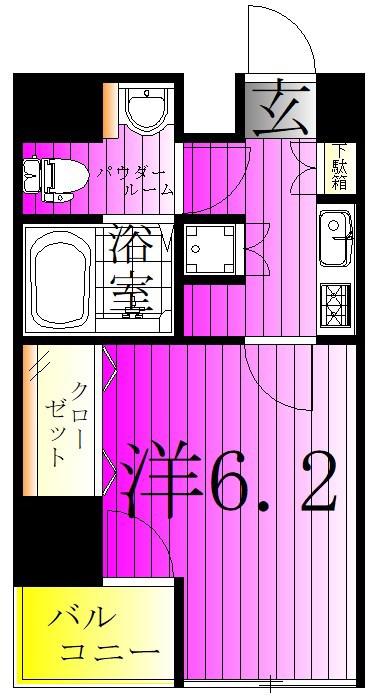 レオーネ金町(1K/7階)の間取り写真