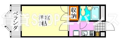 ジュネパレス津田沼第17(1K/1階)の間取り写真