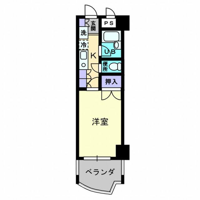 パルクピア(1K/4階)の間取り写真