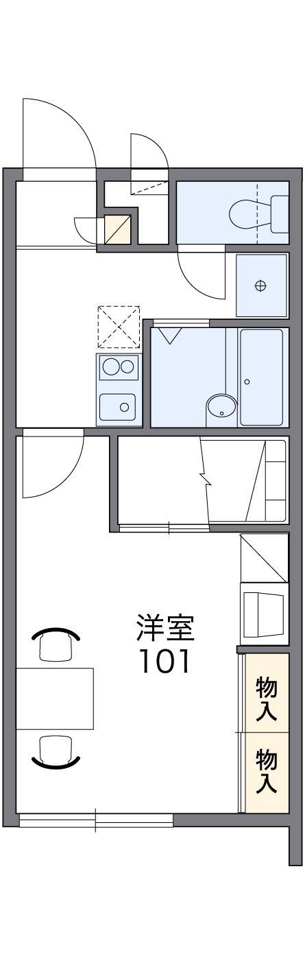 ぱどる2(1K/2階)の間取り写真