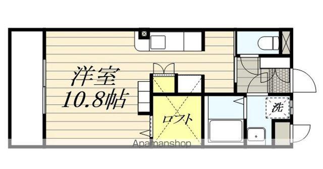ソレアード権現(ワンルーム/3階)の間取り写真