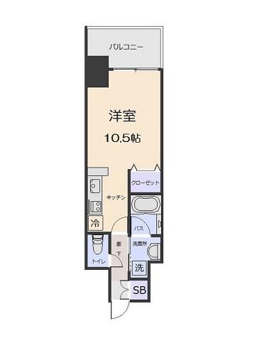 AMBER HOUSE HORITA(ワンルーム/5階)の間取り写真