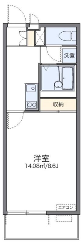 レオネクストハッピーエイトII(1K/1階)の間取り写真
