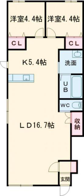 A-THIRD(2LDK/1階)の間取り写真