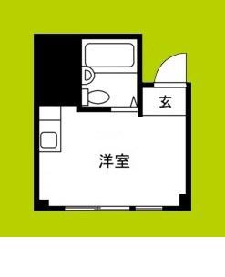 アイプラスII(ワンルーム/2階)の間取り写真