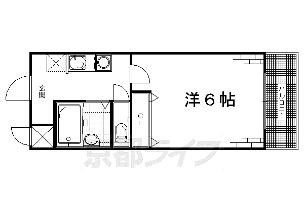 澤田マンション(1K/2階)の間取り写真