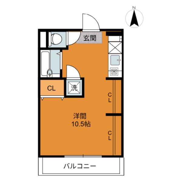 第三秋善ビル(ワンルーム/1階)の間取り写真
