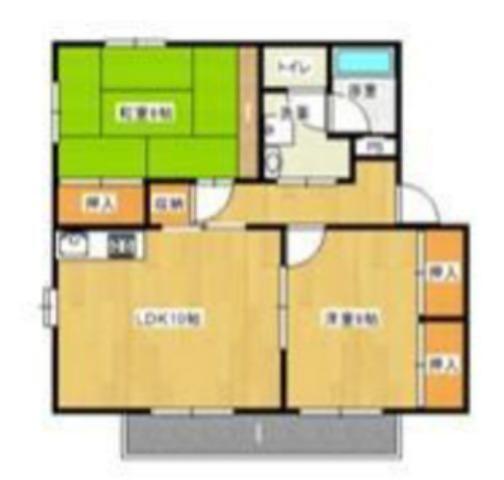 フォレスト I(2LDK/2階)の間取り写真