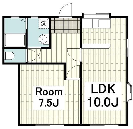 パークハイツC(1LDK/1階)の間取り写真