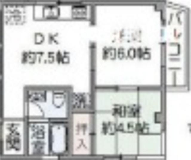 ウィステリア相原(2DK/2階)の間取り写真