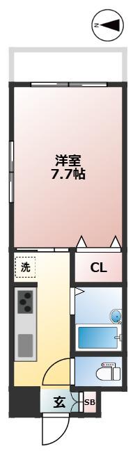プチプルハイム駒沢(1K/5階)の間取り写真
