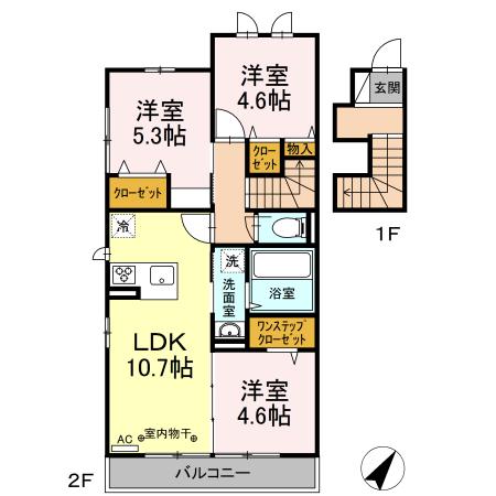 マタリキ(3LDK/2階)の間取り写真