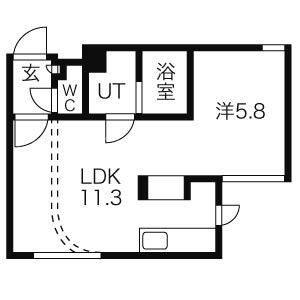 BELLEZA(1LDK/3階)の間取り写真