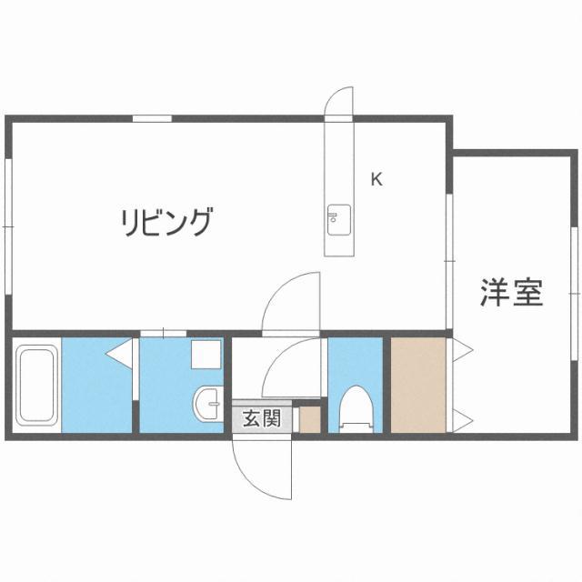 EL CIELO エルシエロ(1LDK/4階)の間取り写真